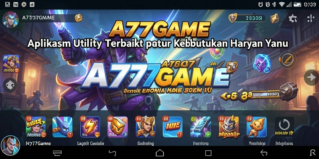Tangkapan layar utama A777GAME yang menunjukkan antarmuka yang intuitif.