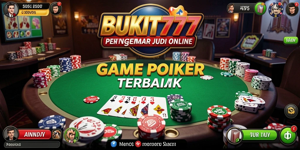 Tampilan gameplay Poker yang mendebarkan di BUKIT777.