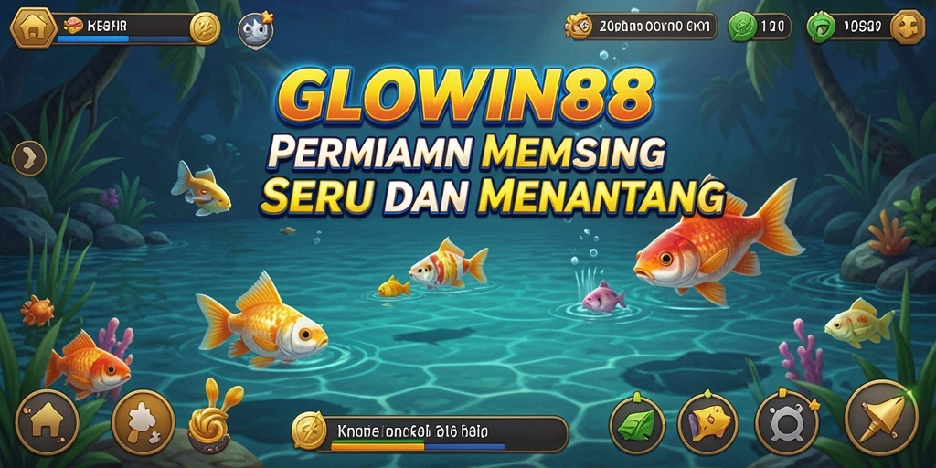 Screenshot utama GLOWIN88 menampilkan gameplay memancing yang realistis.