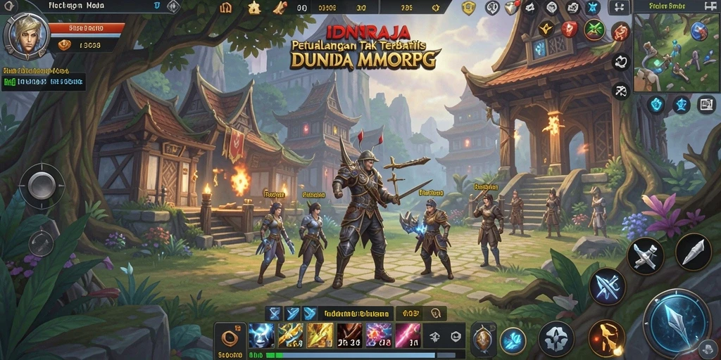 Screenshot gameplay IDNRAJA menampilkan aksi seru dalam permainan MMORPG.