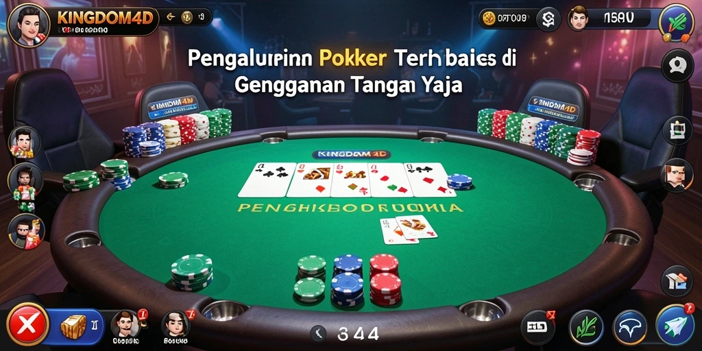 Tangkapan layar KINGDOM4D menampilkan gameplay poker yang dinamis dan menarik.