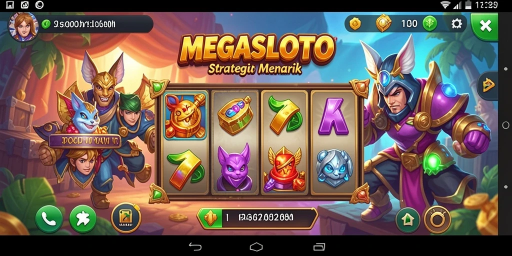 Screenshot gameplay MEGASLOTO yang menunjukkan strategi dan keputusan yang menegangkan.