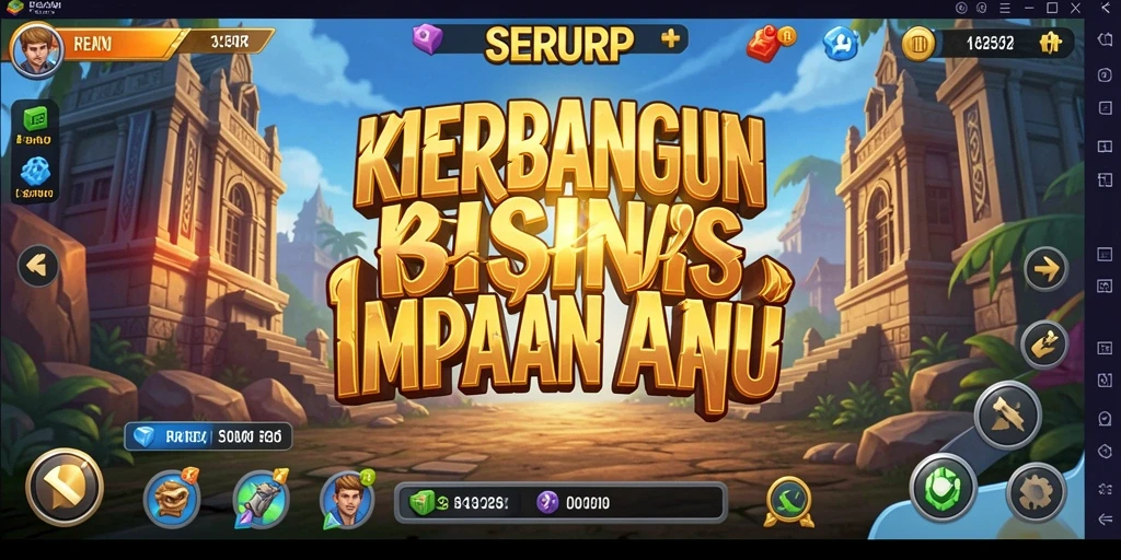 Tampilan gameplay SERURP menunjukkan manajemen bisnis yang menarik.
