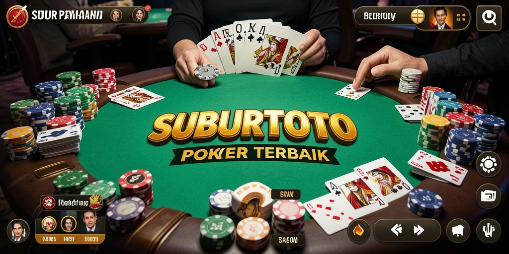 Tampilan gameplay seru di SUBURTOTO dengan aksi poker yang mendebarkan.