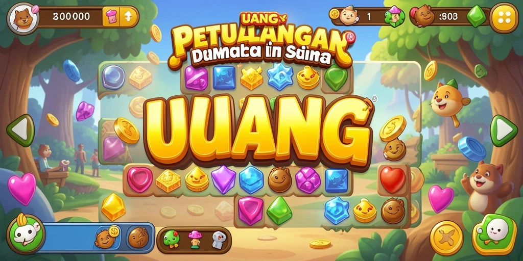 Tangkapan layar gameplay UANG menampilkan keseruan mencocokkan koin.