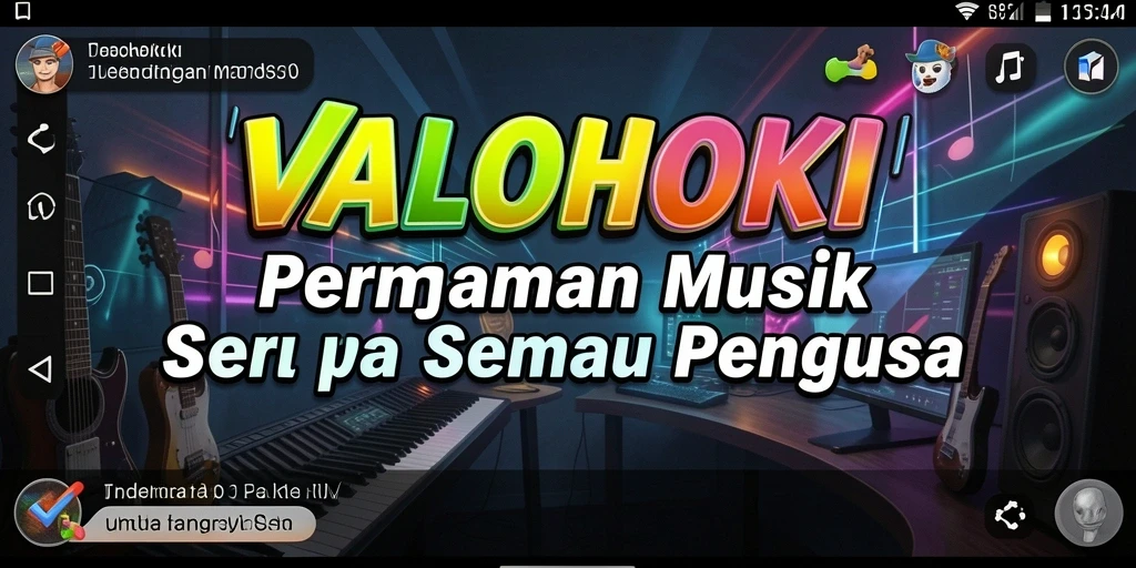 Screenshot gameplay VALOHOKI menampilkan aksi seru dalam permainan musik.